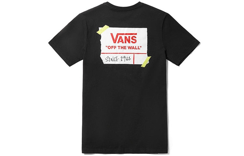 Vans Vans Ap Diy Drop Short Sleeve Round Neck Couple Style Black VN0A3ZN5BLK outlook