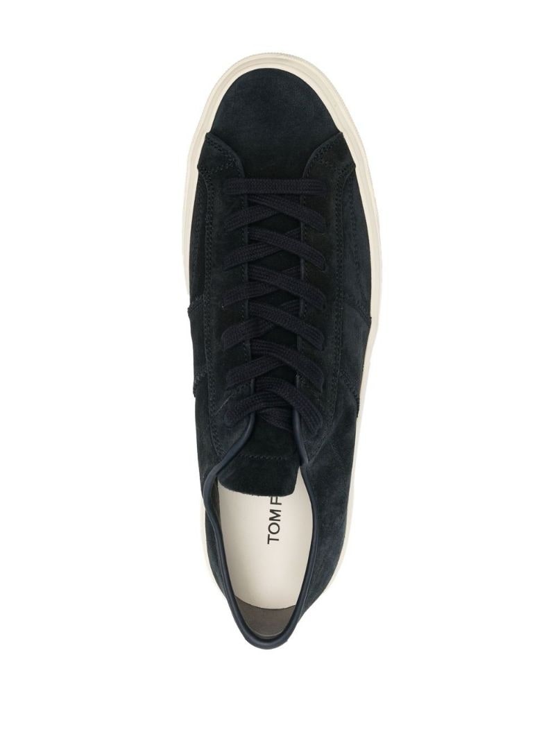 lace-up low-top sneakers - 4