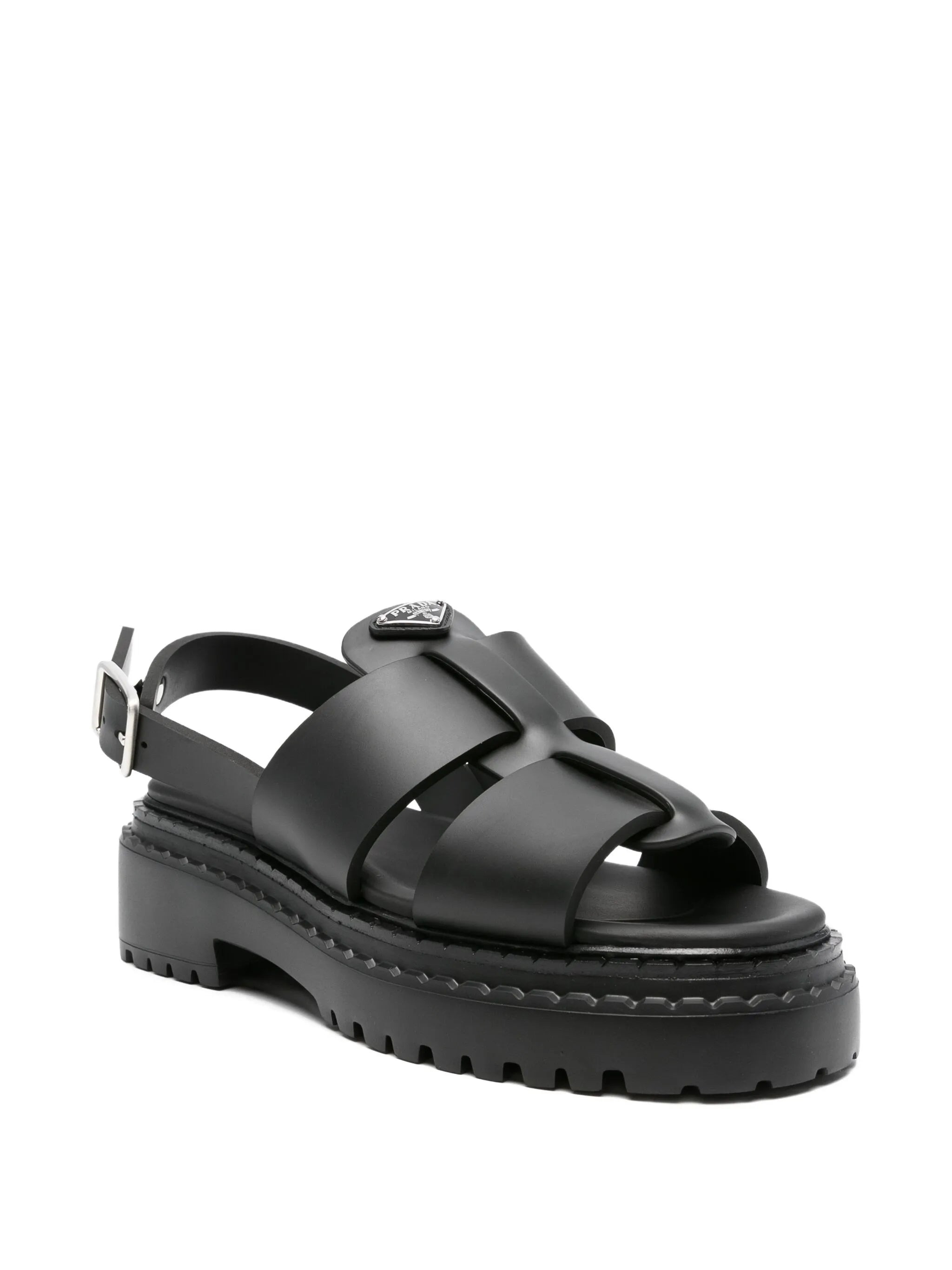Prada Buckle Platform Sandals - 4