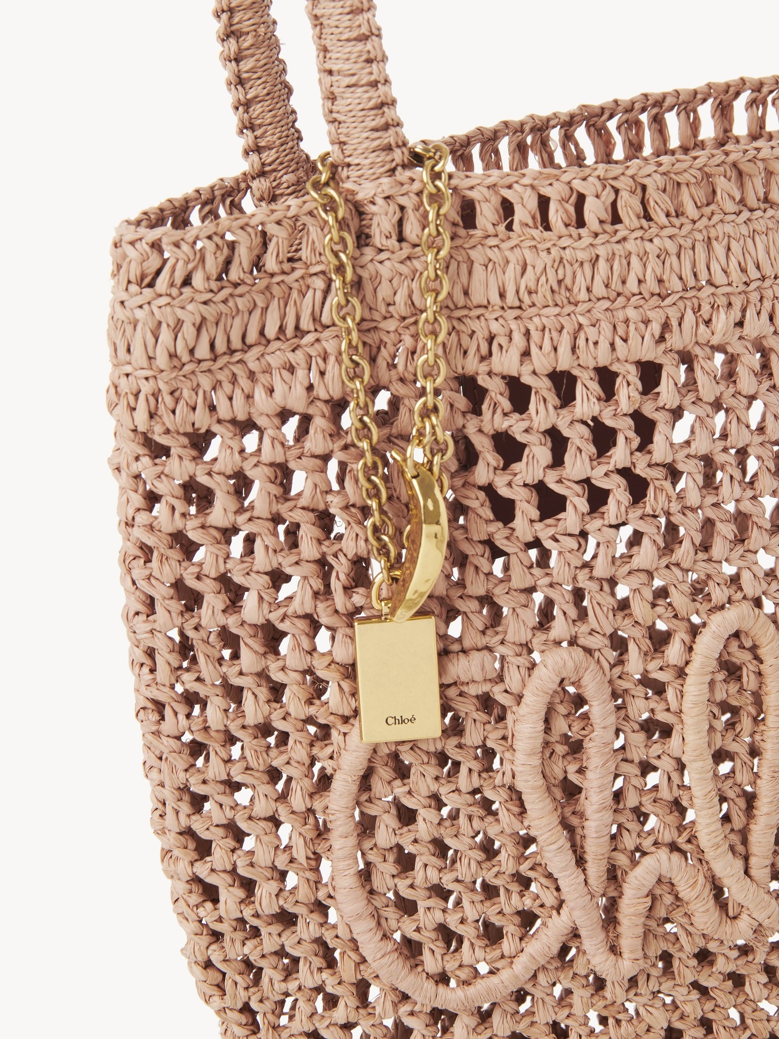 SMALL SUMMER BANANA TOTE BAG IN RAFFIA - 6