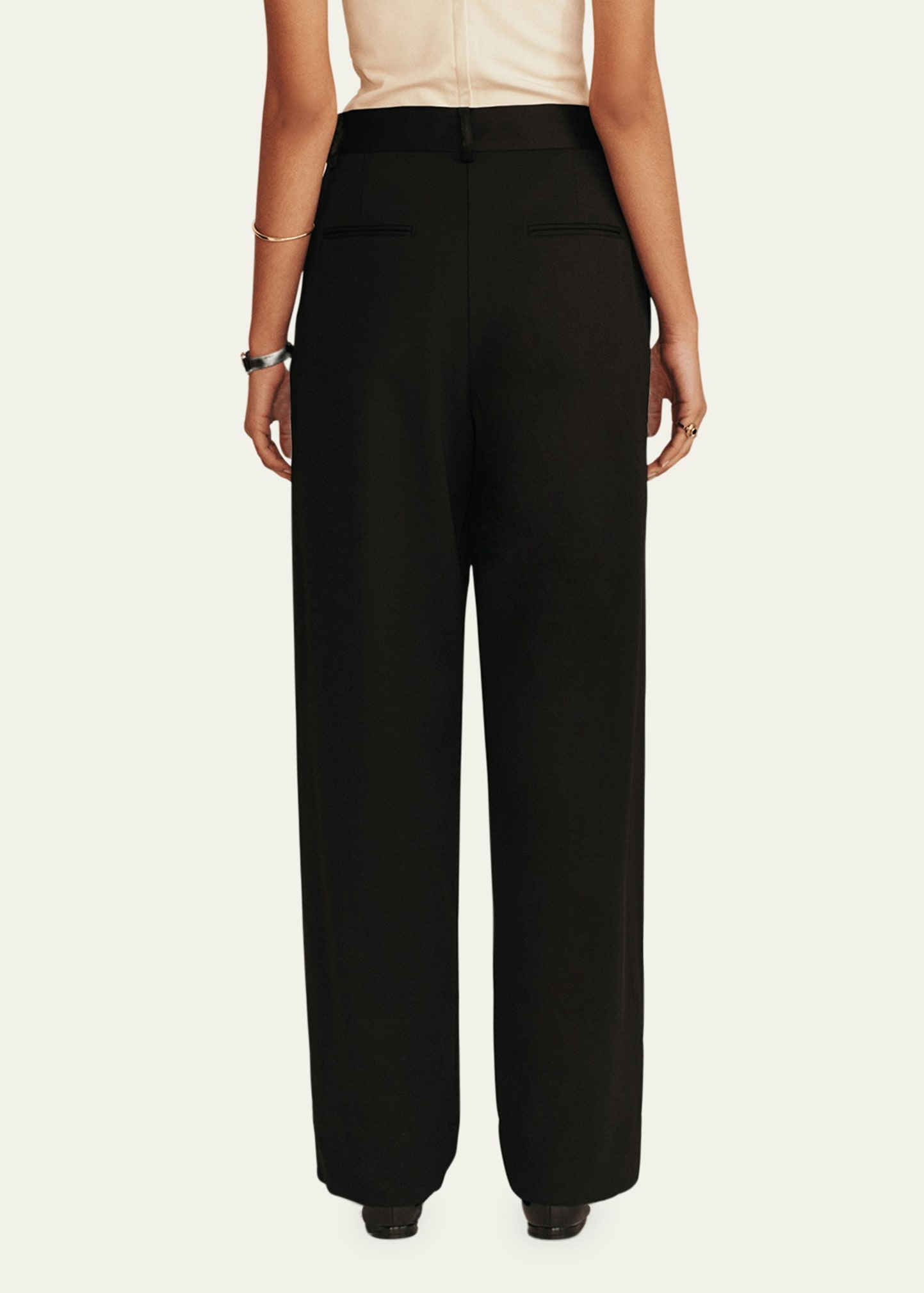 Classico Pleated Straight-Leg Tux Trousers - 3