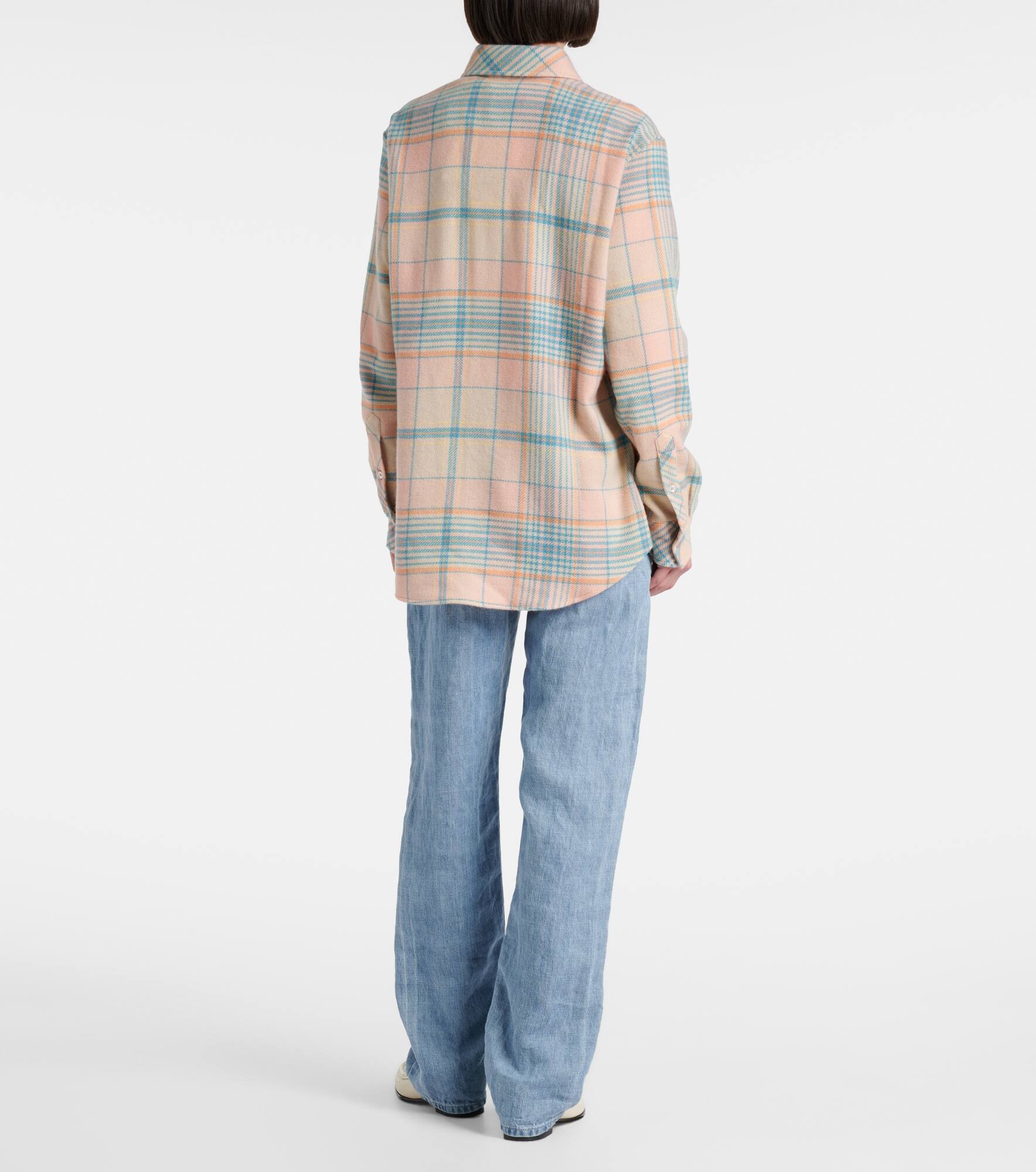 Lover plaid cashmere shirt - 3