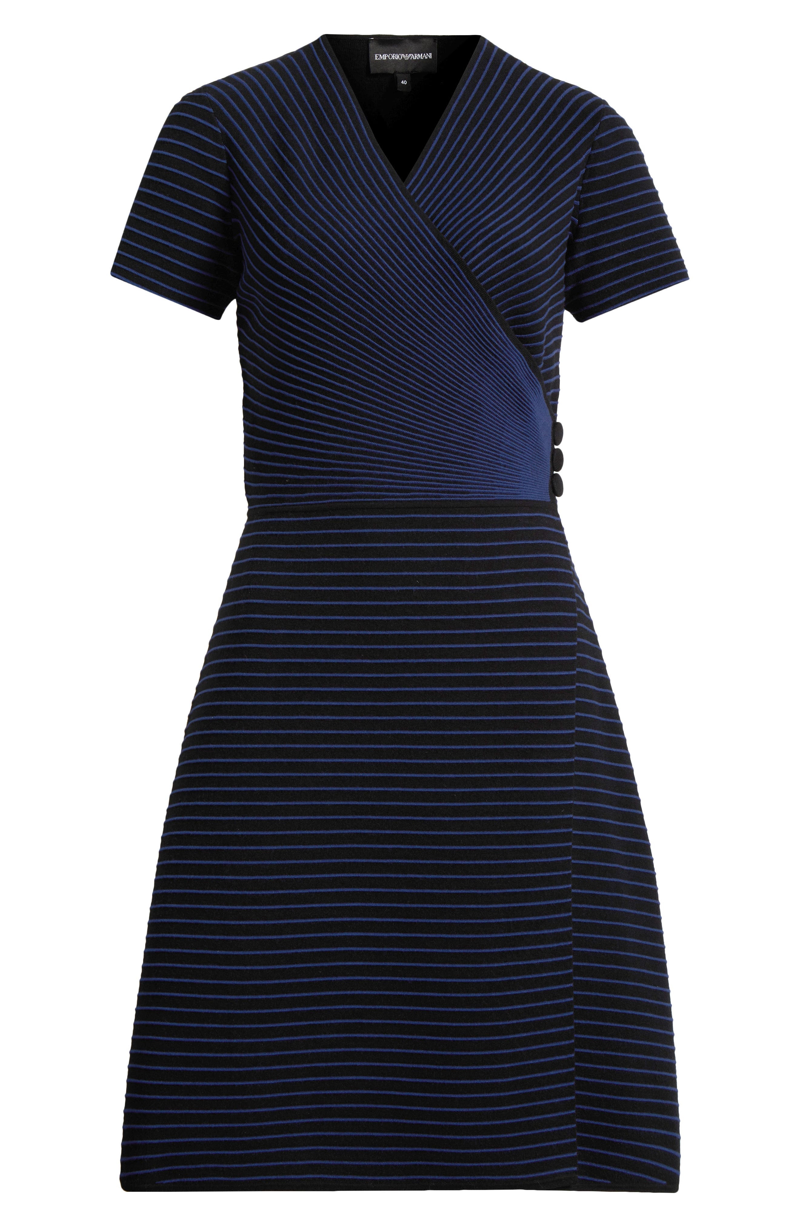 Emporio Armani Ottoman Fit & Flare Dress in Black at Nordstrom - 5