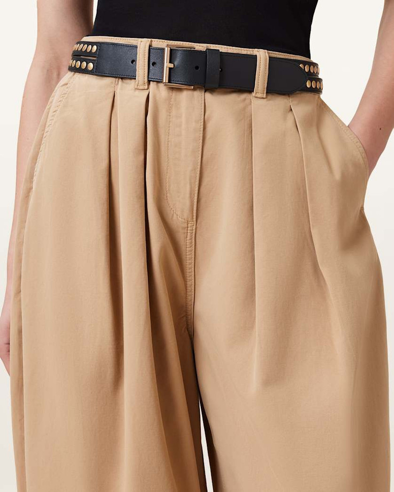 ALLSAINTS JESSICA STUDDED LEATHER BELT outlook