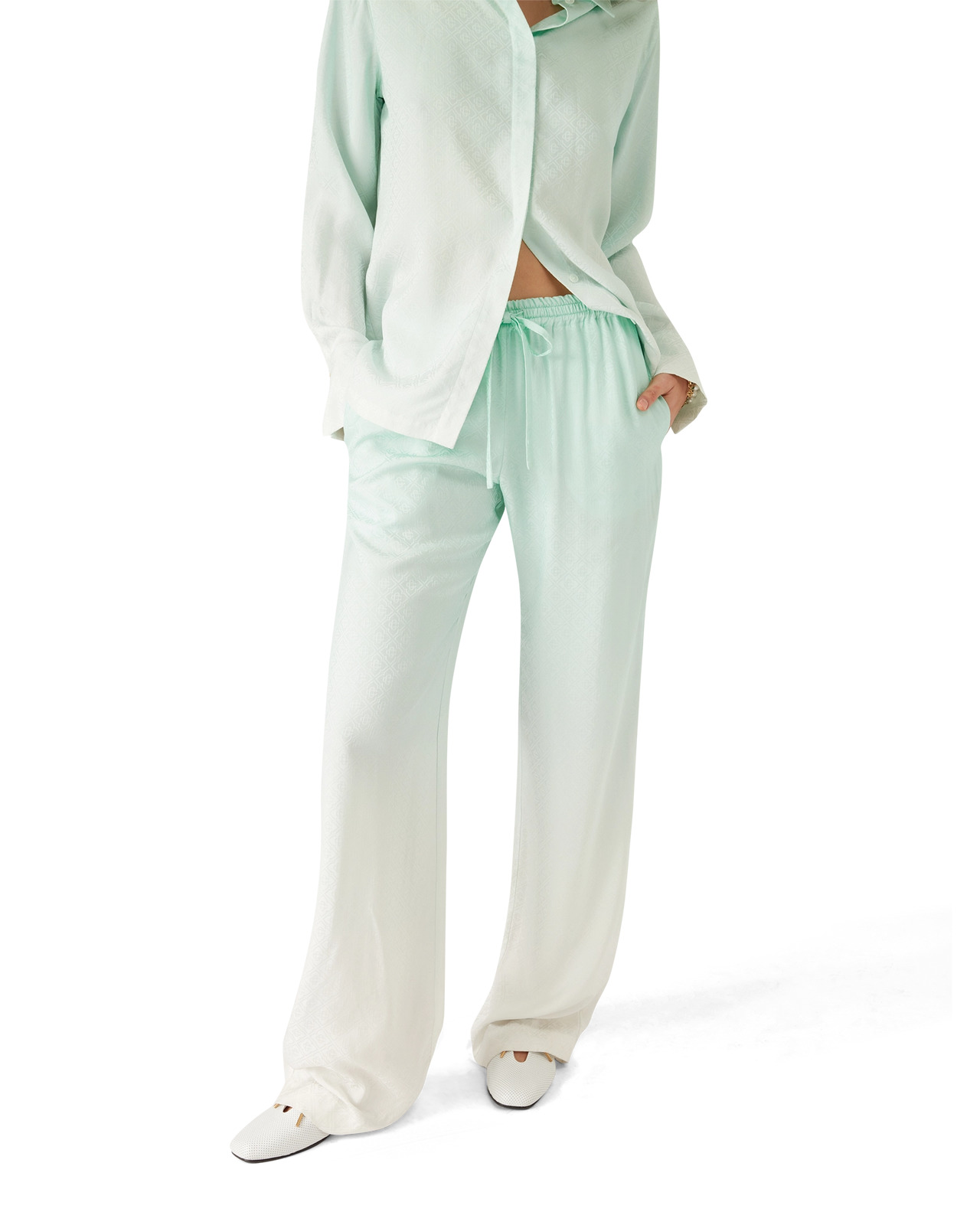 Gradient Monogram Jacquard Trousers - 4