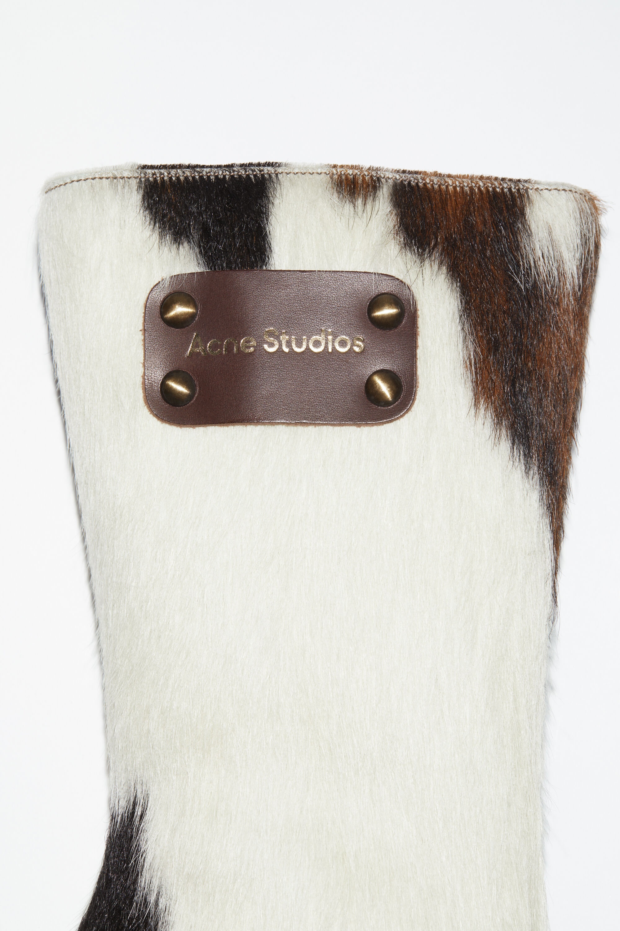 Hairy leather ankle boot - Multi brown - 6