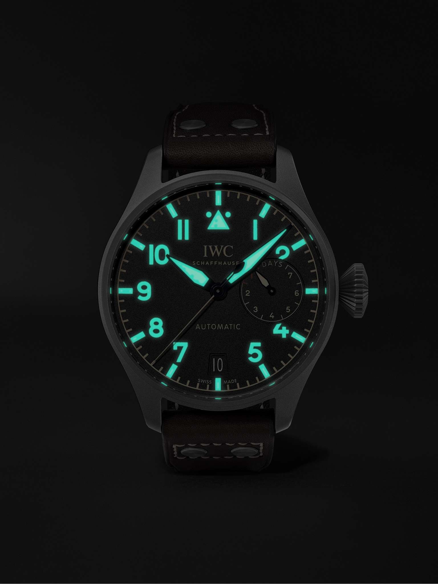 Big Pilot's Heritage Automatic 46.2mm Titanium and Leather Watch, Ref. No. IW501004 - 10