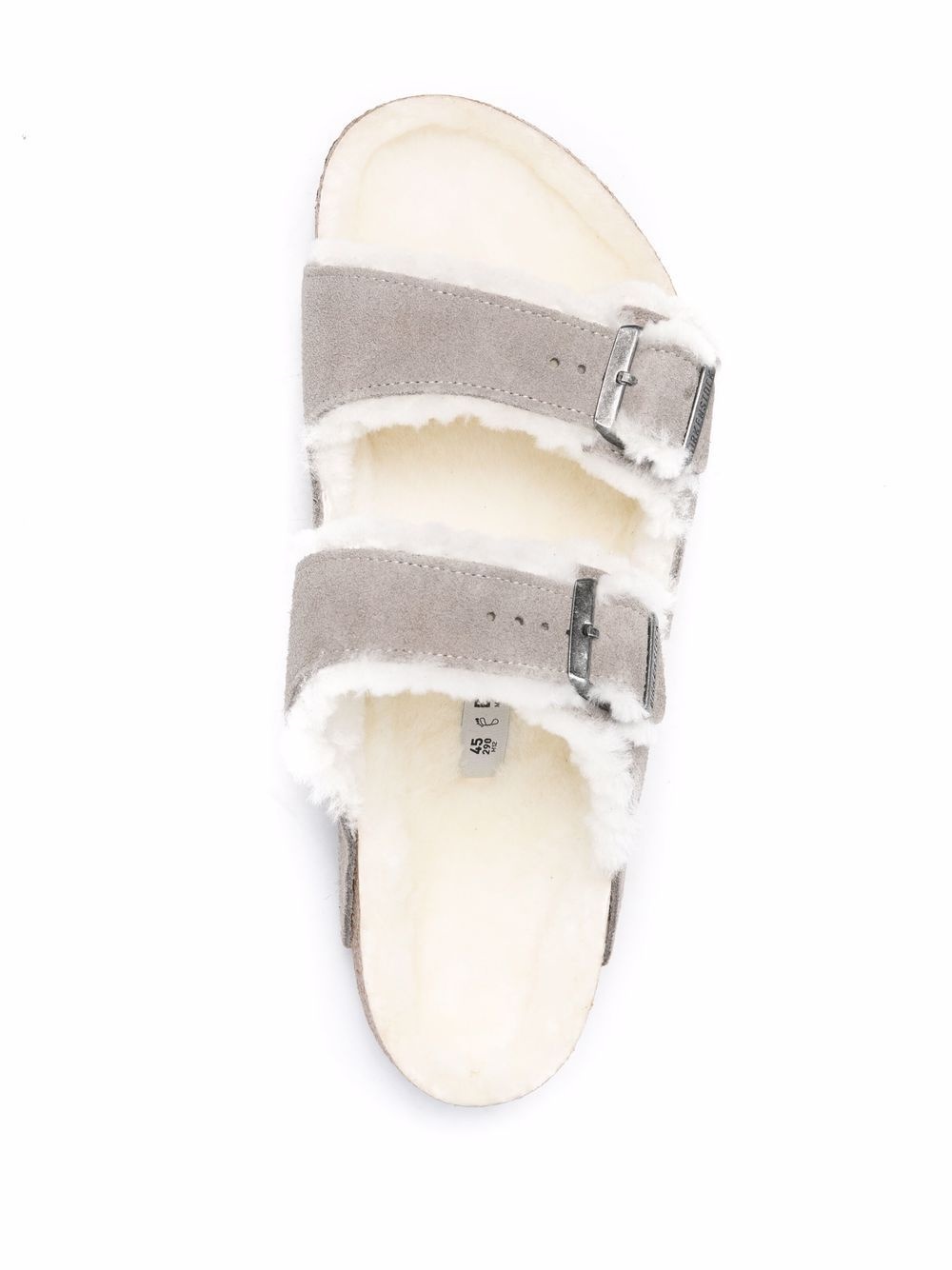 Arizona shearling suede sandals - 4