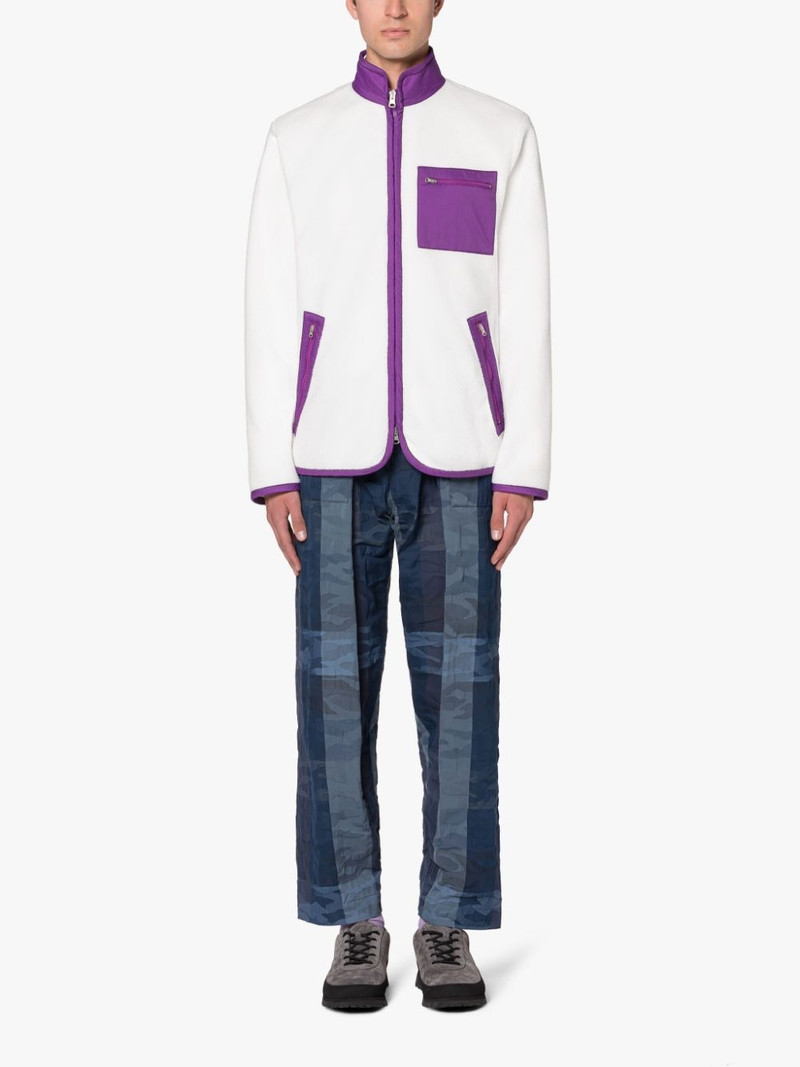 Mackintosh PURPLE & WHITE ZIP-UP FLEECE JACKET outlook