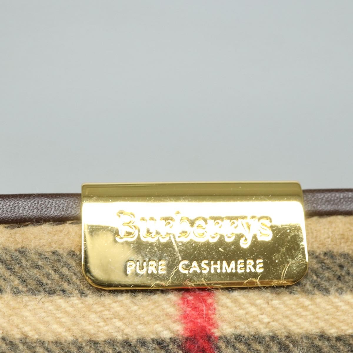 Burberry Nova Check Shoulder Bag Wool Beige Gold - 10
