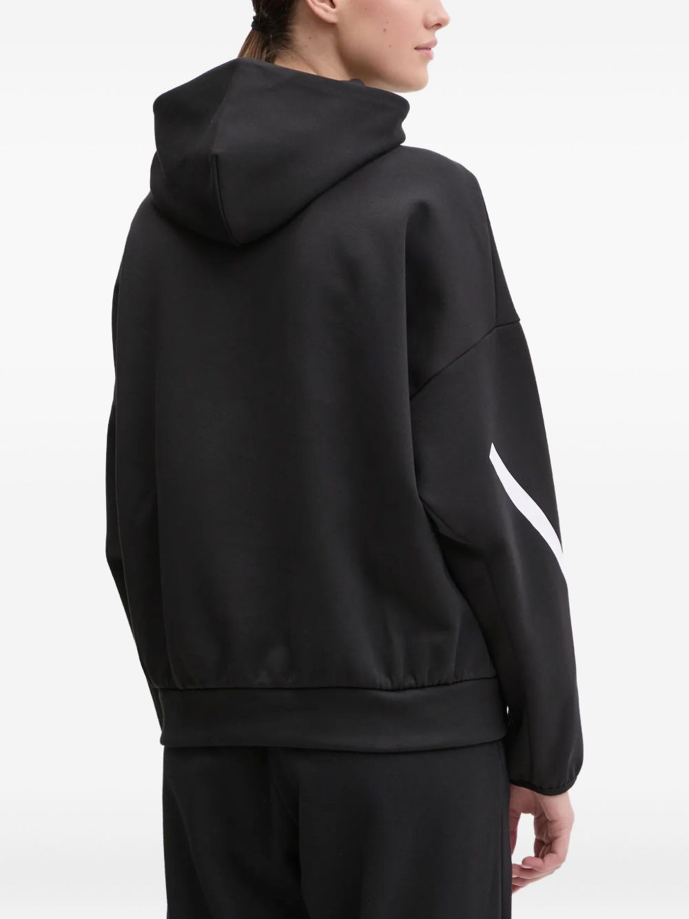 logo-pocket panelled hoodie - 3