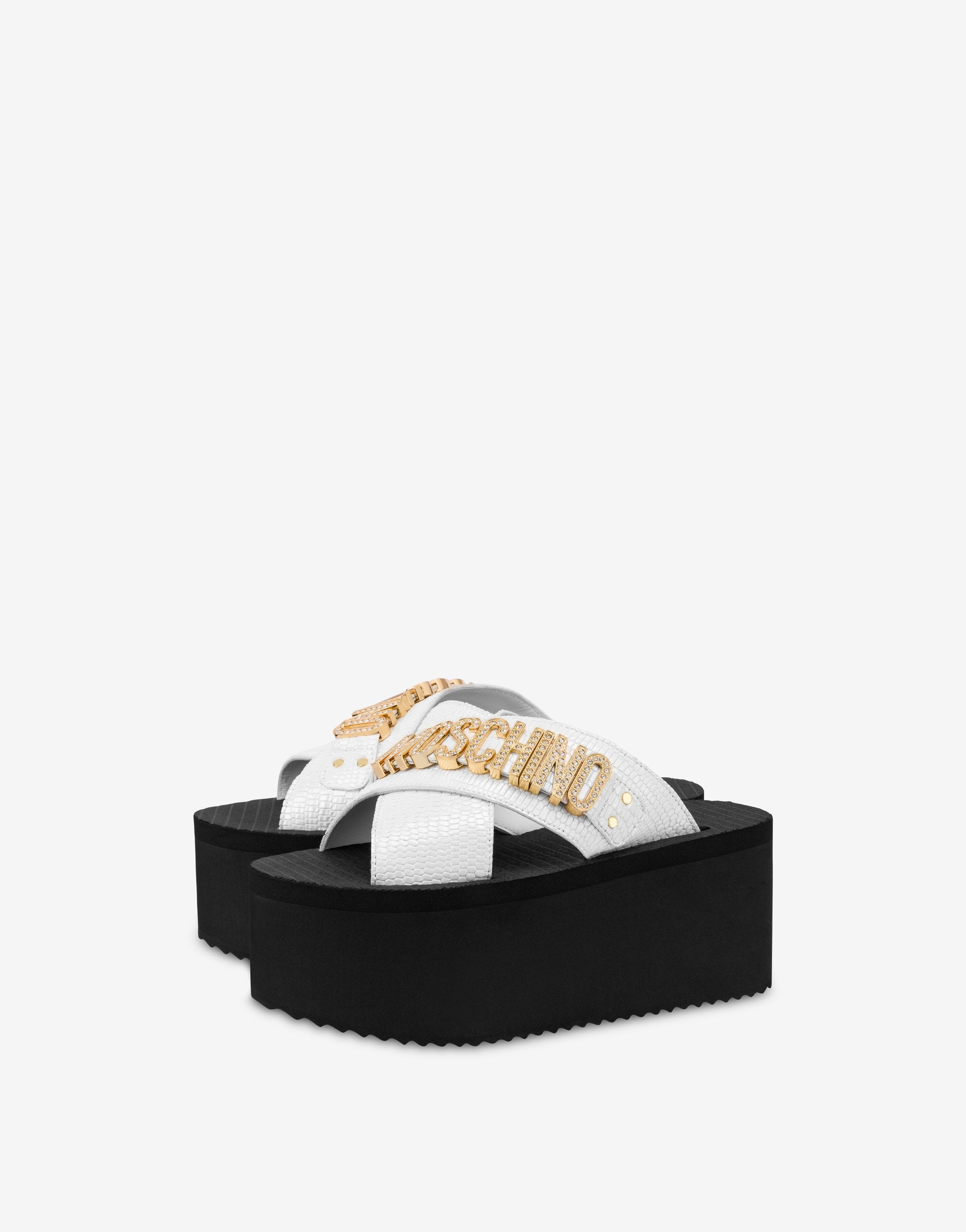 JEWEL LOGO WEDGE SANDALS - 1