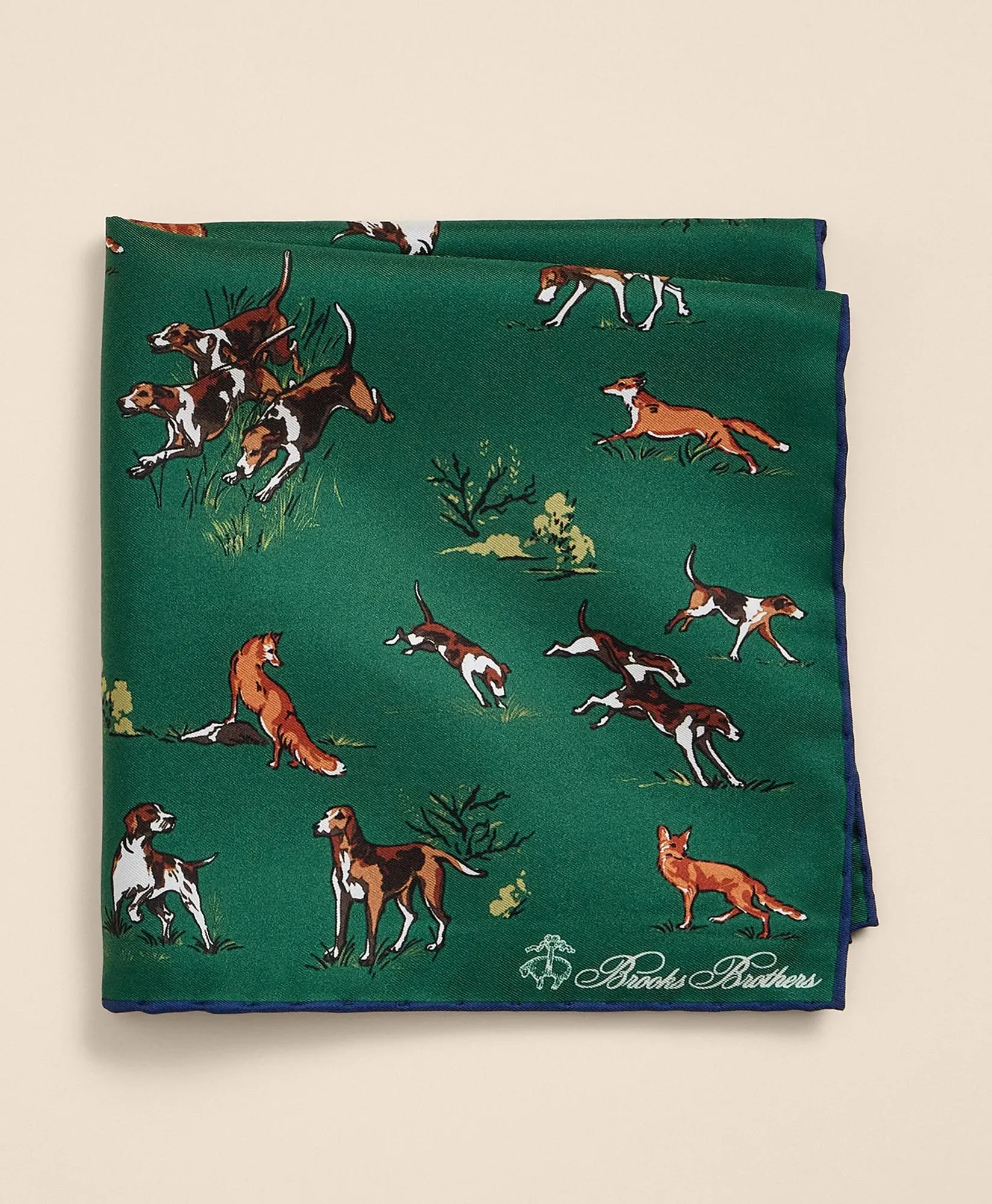 Silk Fox & Hound Pocket Square - 1