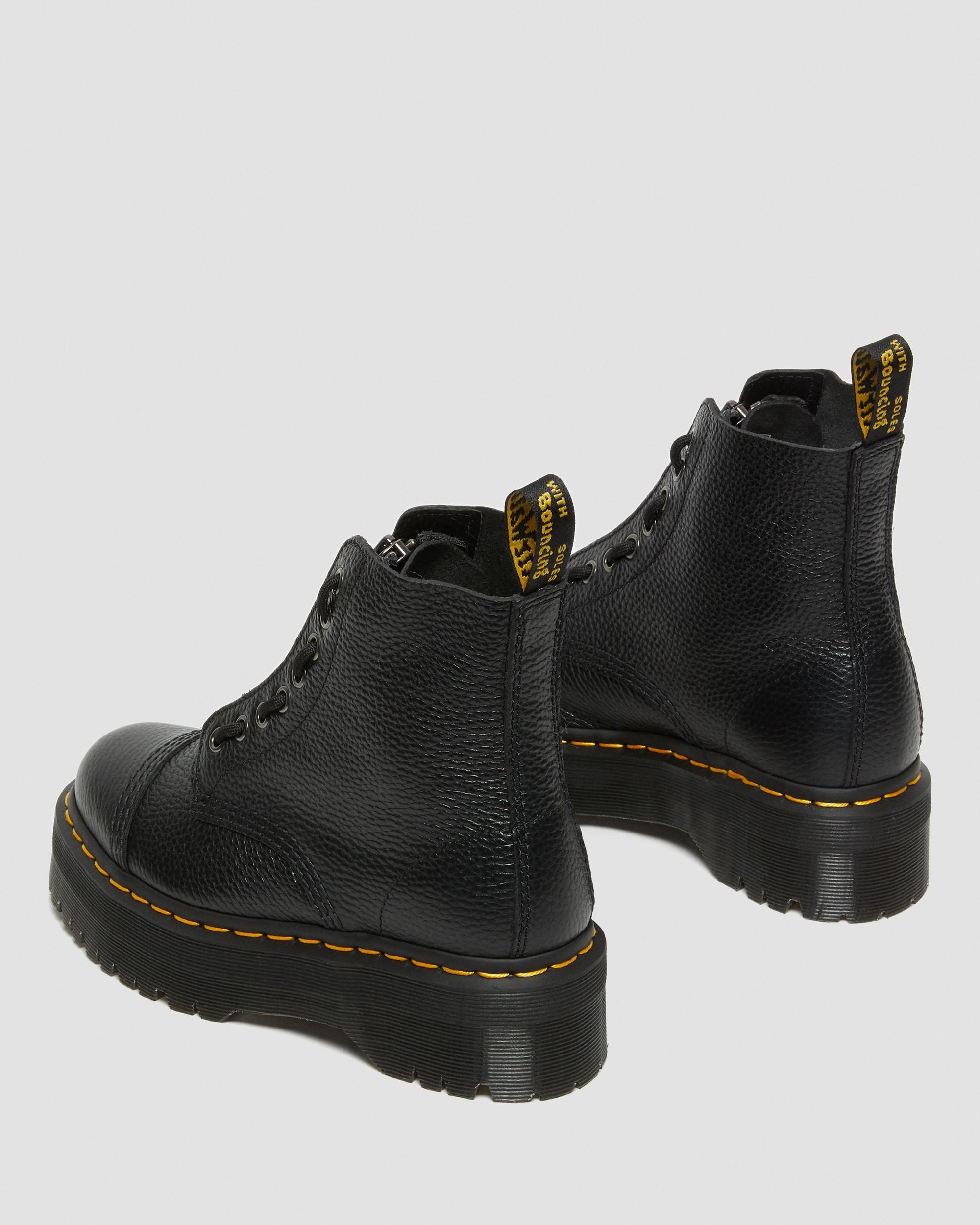 Sinclair Milled Nappa Leather Platform Boots - 8