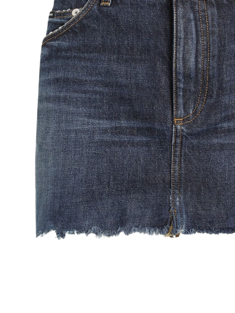 frayed mini denim skirt - 2