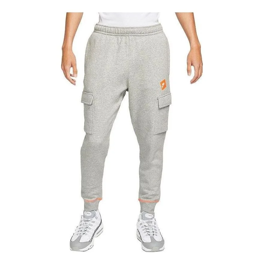Nike Sportswear Just Do It Fleece Cargo Pants 'Dark Heather Grey' DD6268-063 - 1