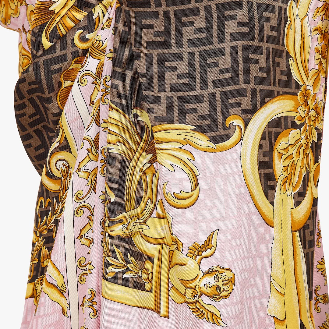 Fendace multicolor silk dress - 3