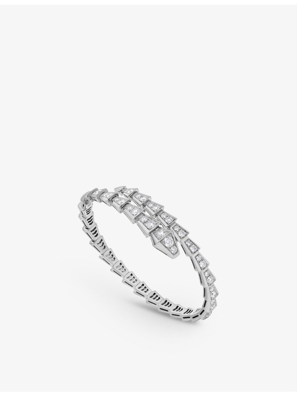 Serpenti Viper 18ct white-gold and 3.28ct brilliant-cut diamond bracelet - 2