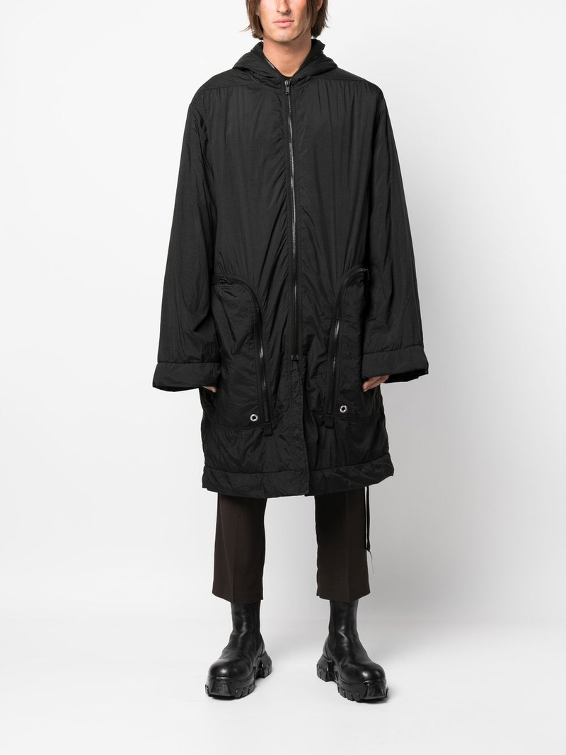 Rick Owens DRKSHDW hooded quilted coat outlook