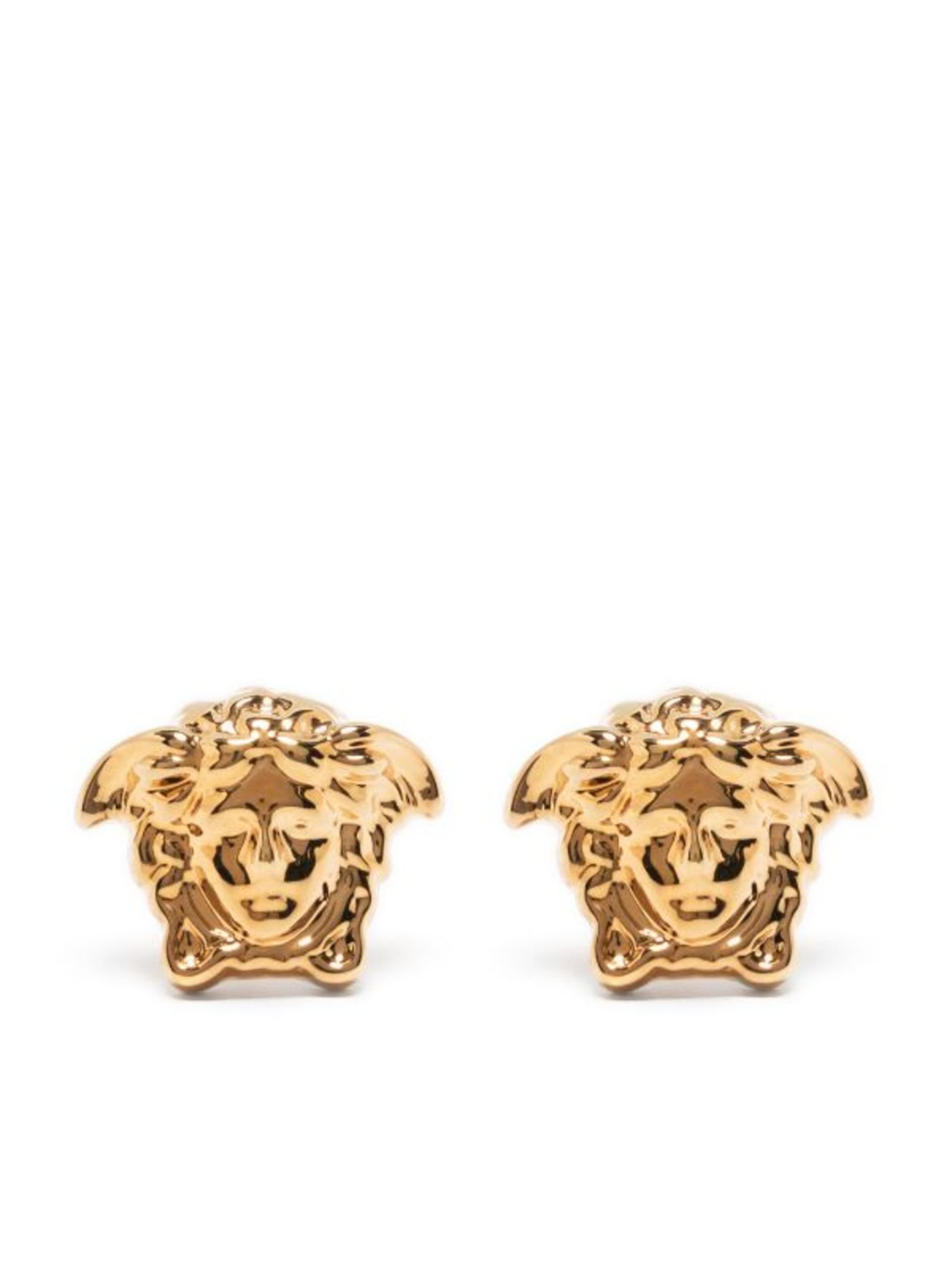 Gold-Tone Medusa Stud Earrings - 1