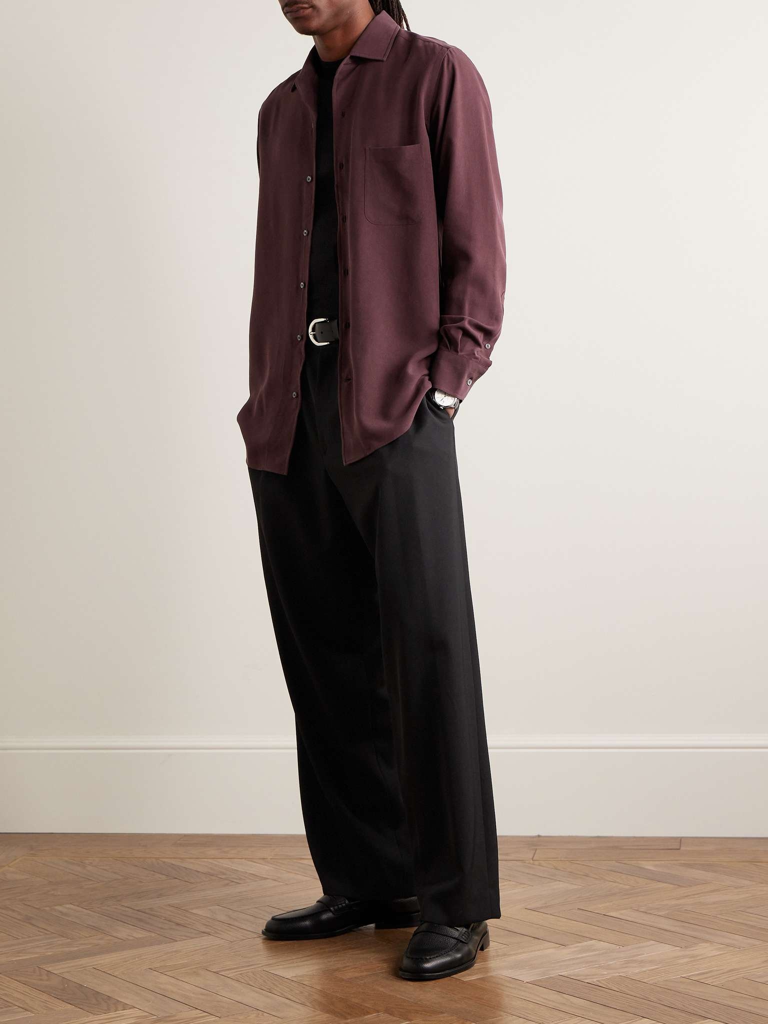 Andre Garment-Dyed Silk Shirt - 2