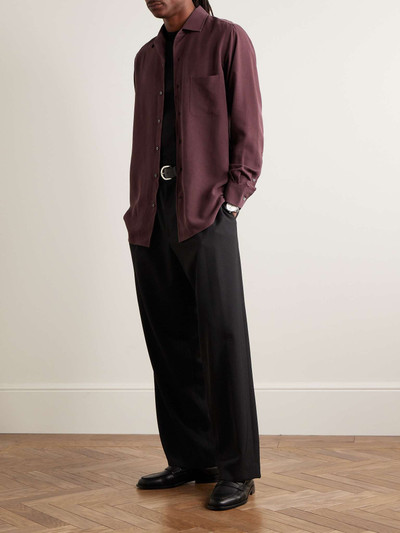 Loro Piana Andre Garment-Dyed Silk Shirt outlook