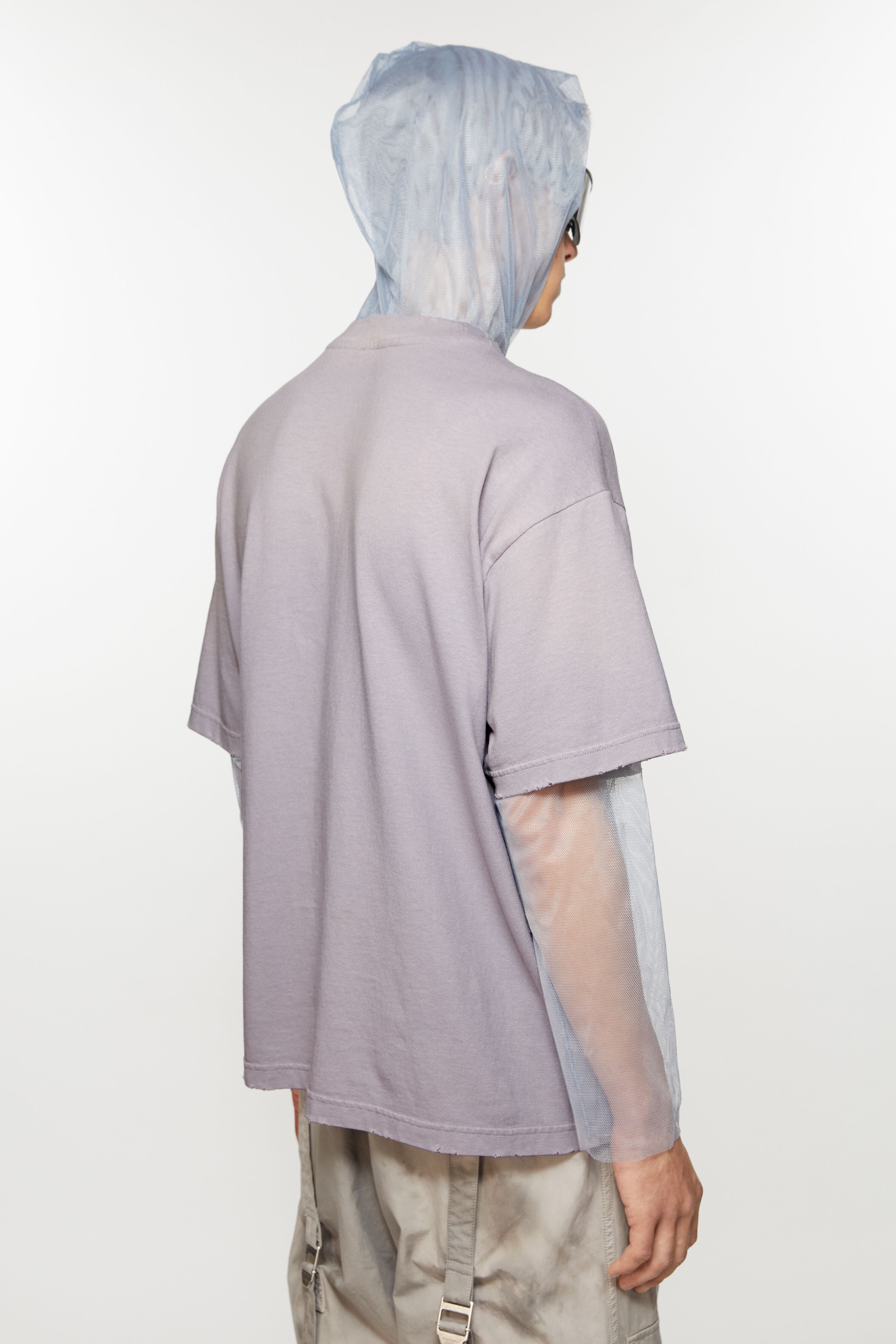 T-shirt layered mesh - Warm Grey - 3