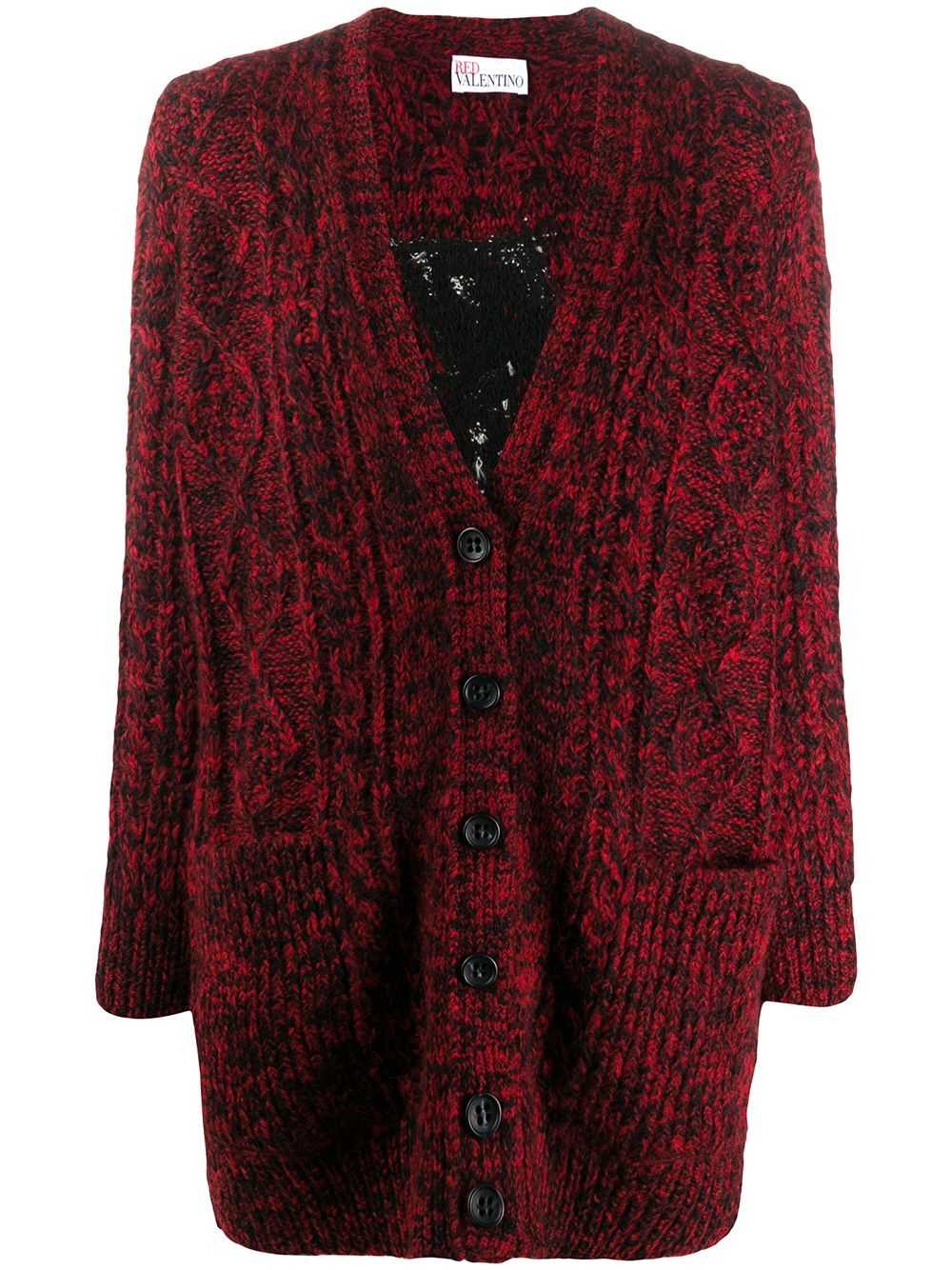 Red Girl embroidery cardigan - 1