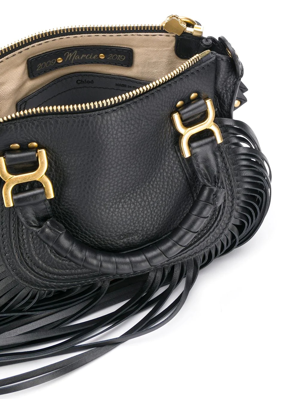 mini Marcie fringed handbag - 5