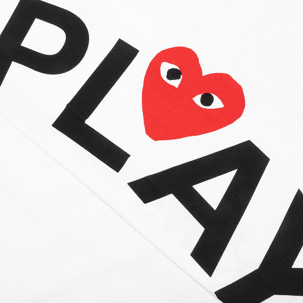 COMME DES GARCONS PLAY BIG HEART L/S - WHITE - 3