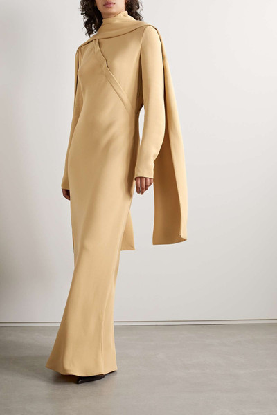 The Row Pascal draped silk-crepe maxi dress outlook