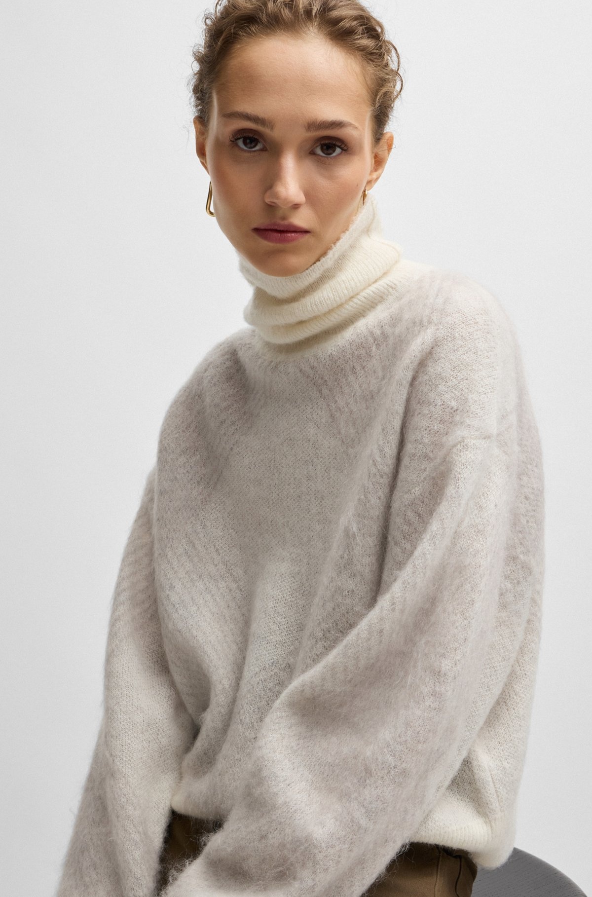 ARGYLE SWEATER IN A TEXTURED-WOOL BLEND - 5