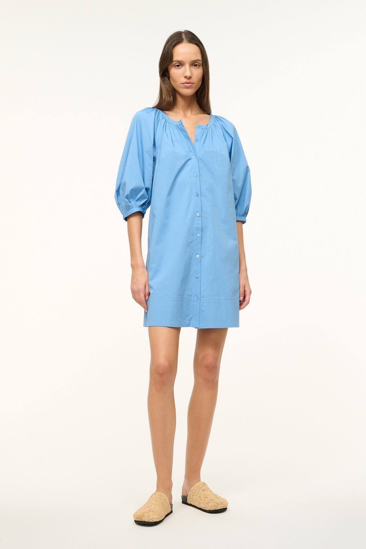 STAUD MINI VINCENT DRESS AZURE - 2