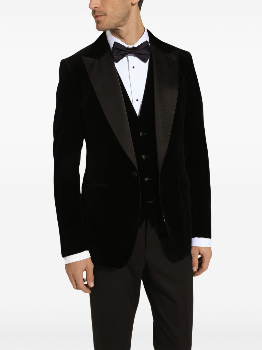 peak lapel single-breasted blazer - 5