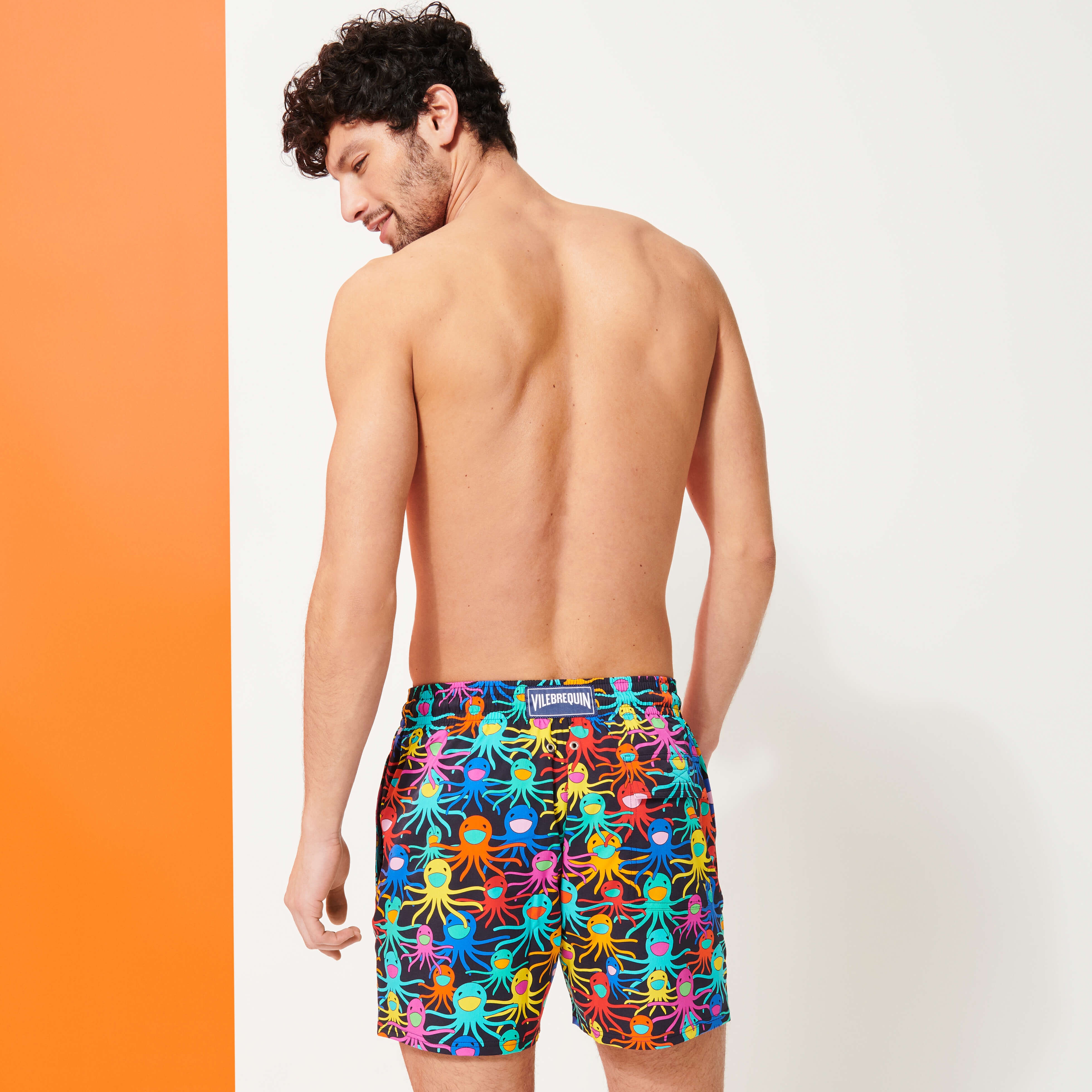 Men Stretch Swim Trunks Multicolore Medusa - 4