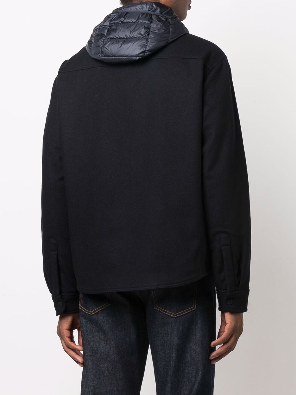 hooded button-down jacket - 4