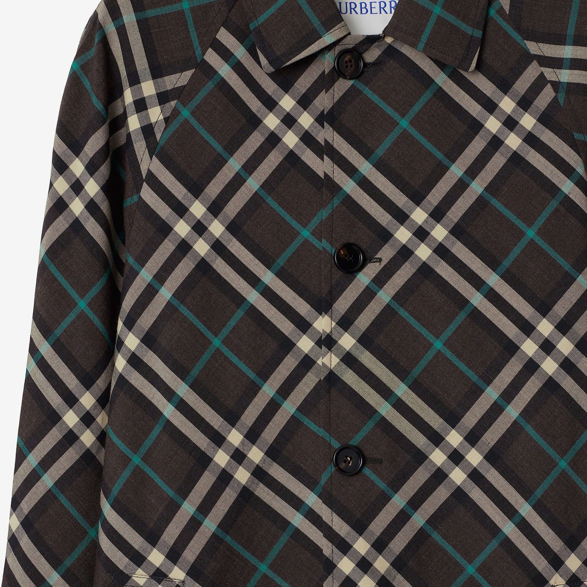 Mid-length Check Car Coat - 6