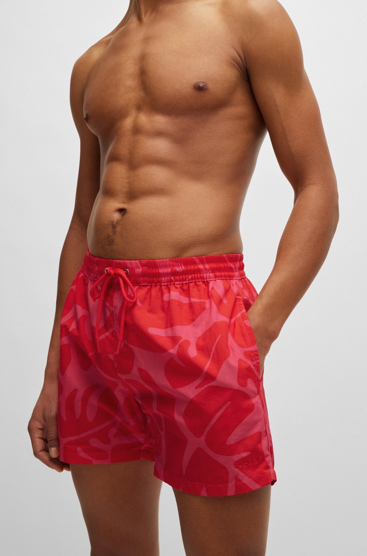 QUICK-DRY SWIM SHORTS WITH SEASONAL PATTERN - 3