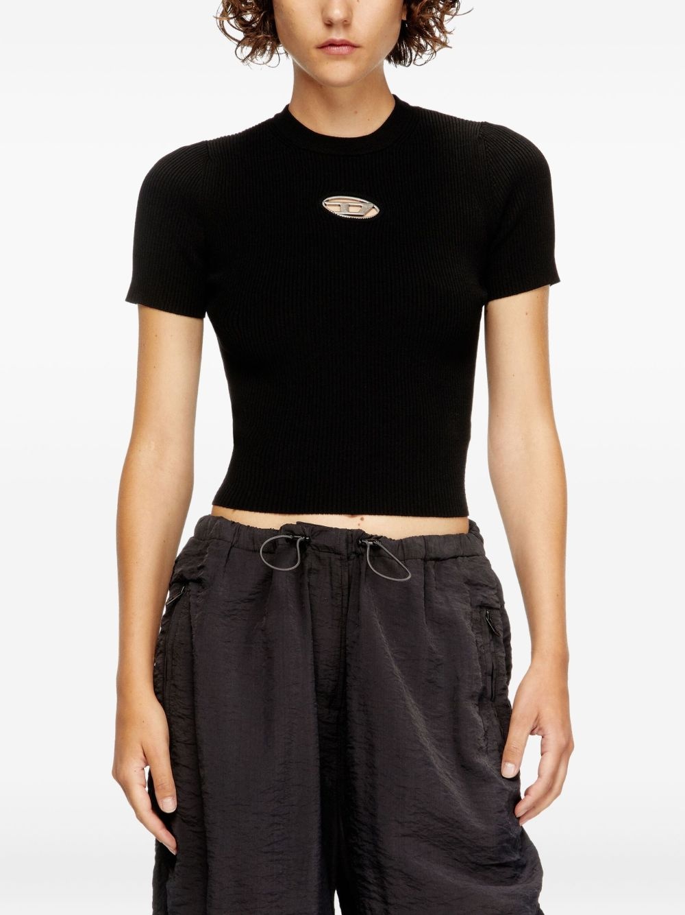 crew-neck ribbed T-shirt - 3