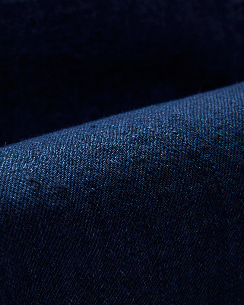 "Oceanic Indigo x Black" 14oz Rinsed Selvedge Denim - Relaxed Tapered Fit 10