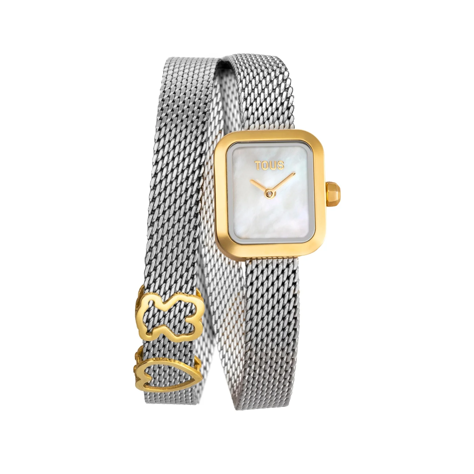 Analog Watch with steel bracelet, gold-colored steel motif and mother-of-pearl face TOUS ICON TIME E - 1