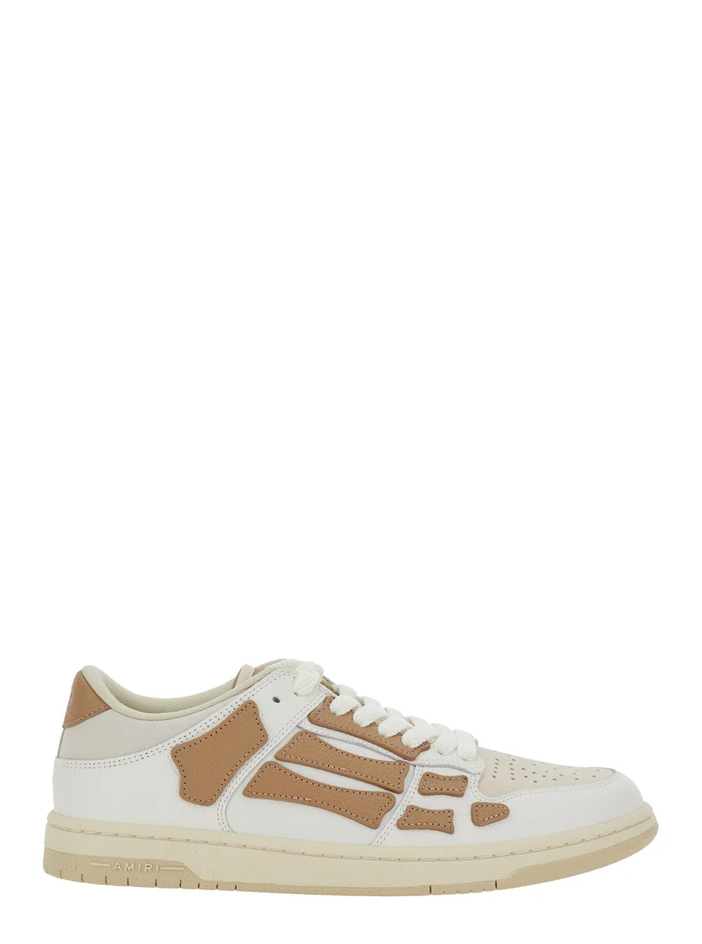 Amiri Men 'Skel Top' Beige Low Top Sneakers With Logo Patch On The Tongue And Logo Lettering On The - 1
