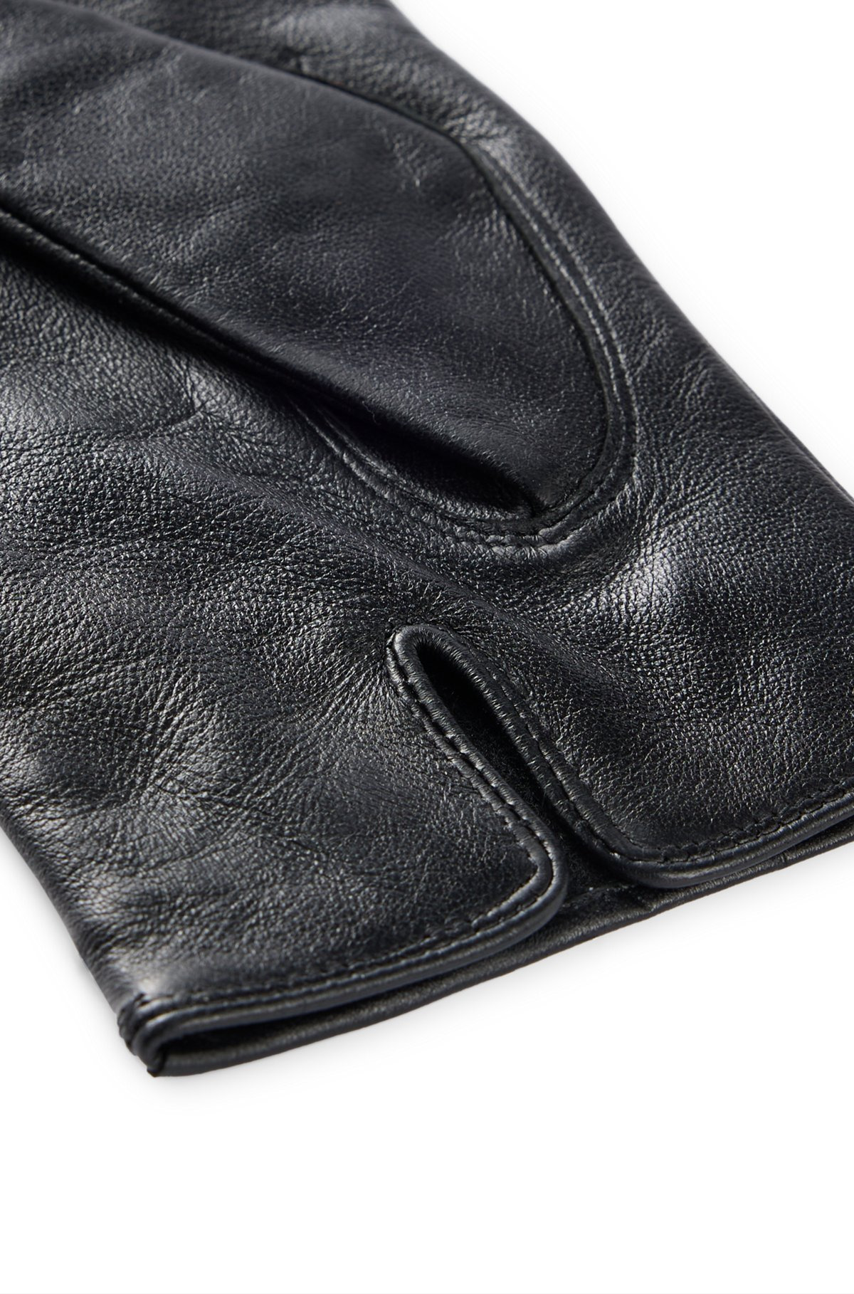LEATHER GLOVES WITH WOOL LINING AND LOGO LETTERING - 3
