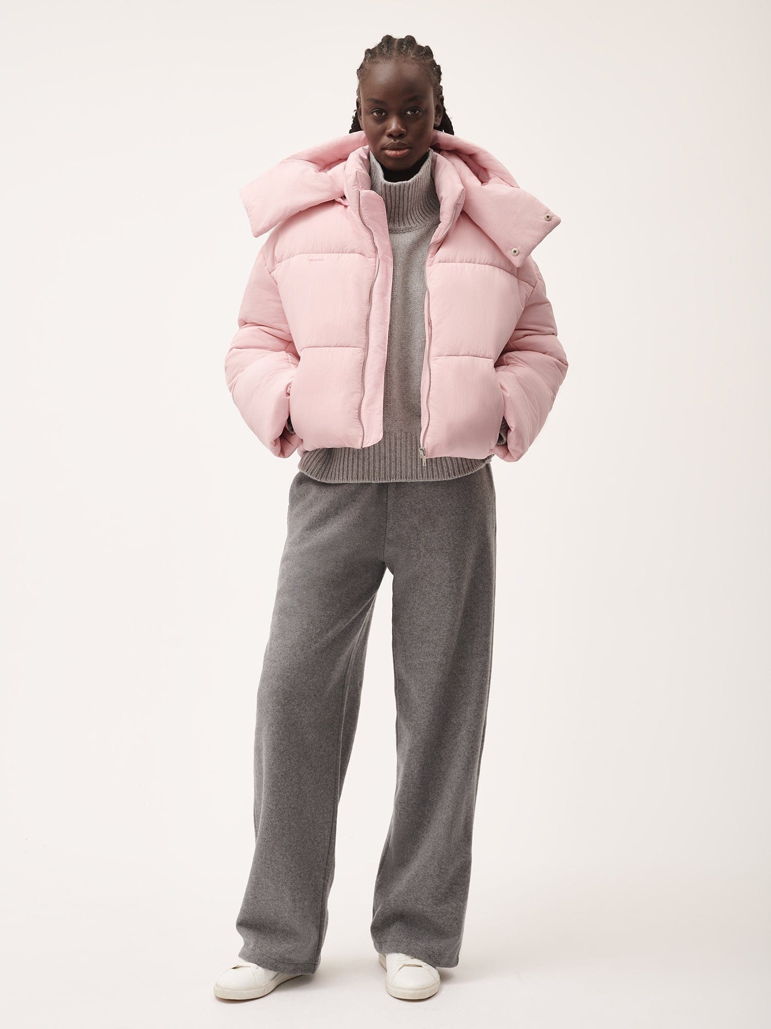 Women’s Flower-Warmth Recycled Nylon Cropped Puffer - Magnolia Pink - 6