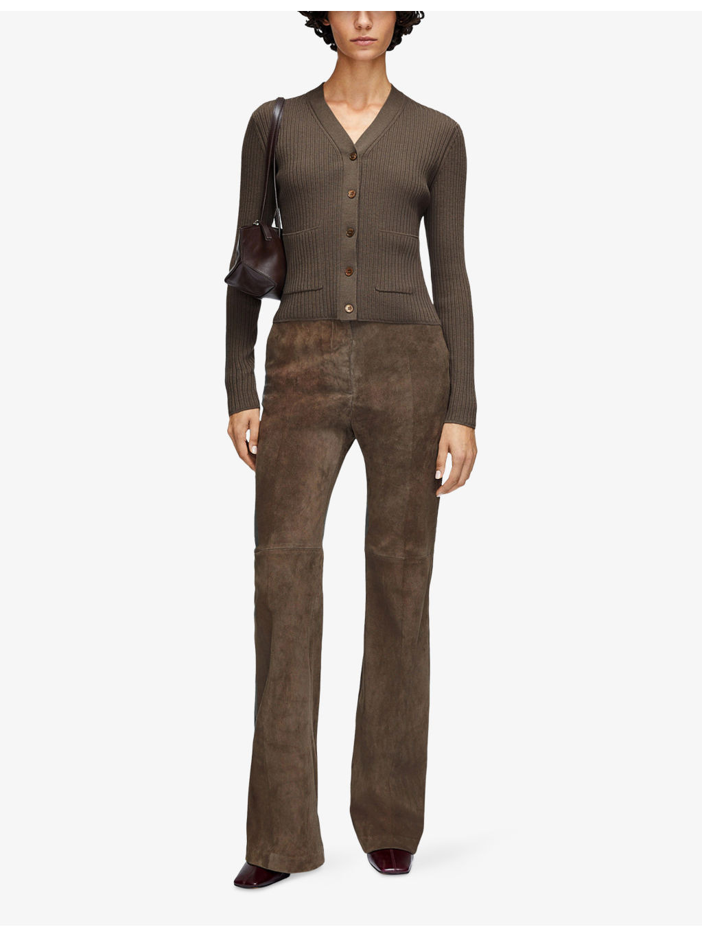 Ribbed Stretch Merino-Wool Cardigan - 2