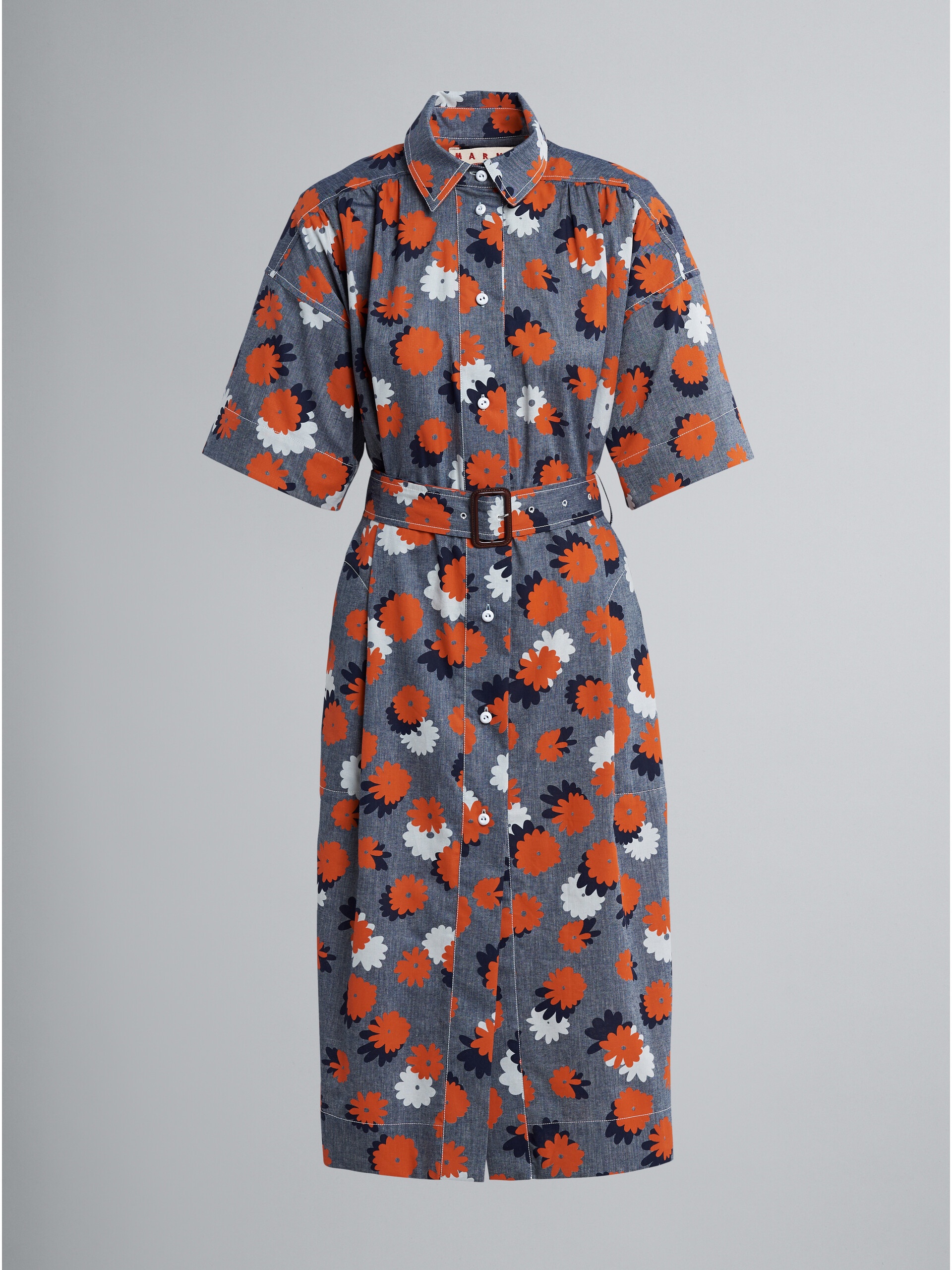 DAISIES PARTY PRINT CHAMBRAY DRESS - 1
