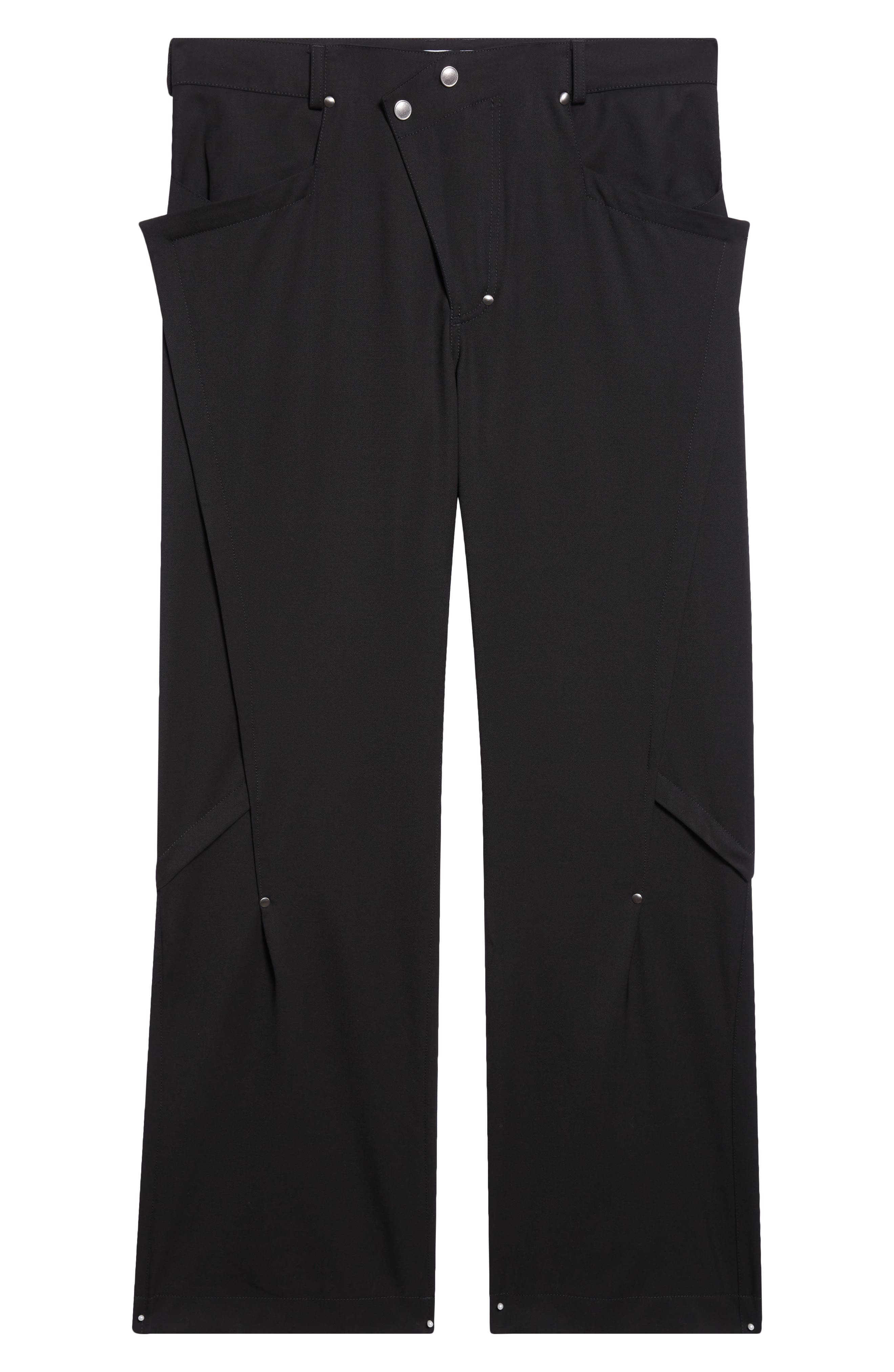 KIKO KOSTADINOV Kraner Stretch Virgin Wool Trousers in Crow Black at Nordstrom - 5