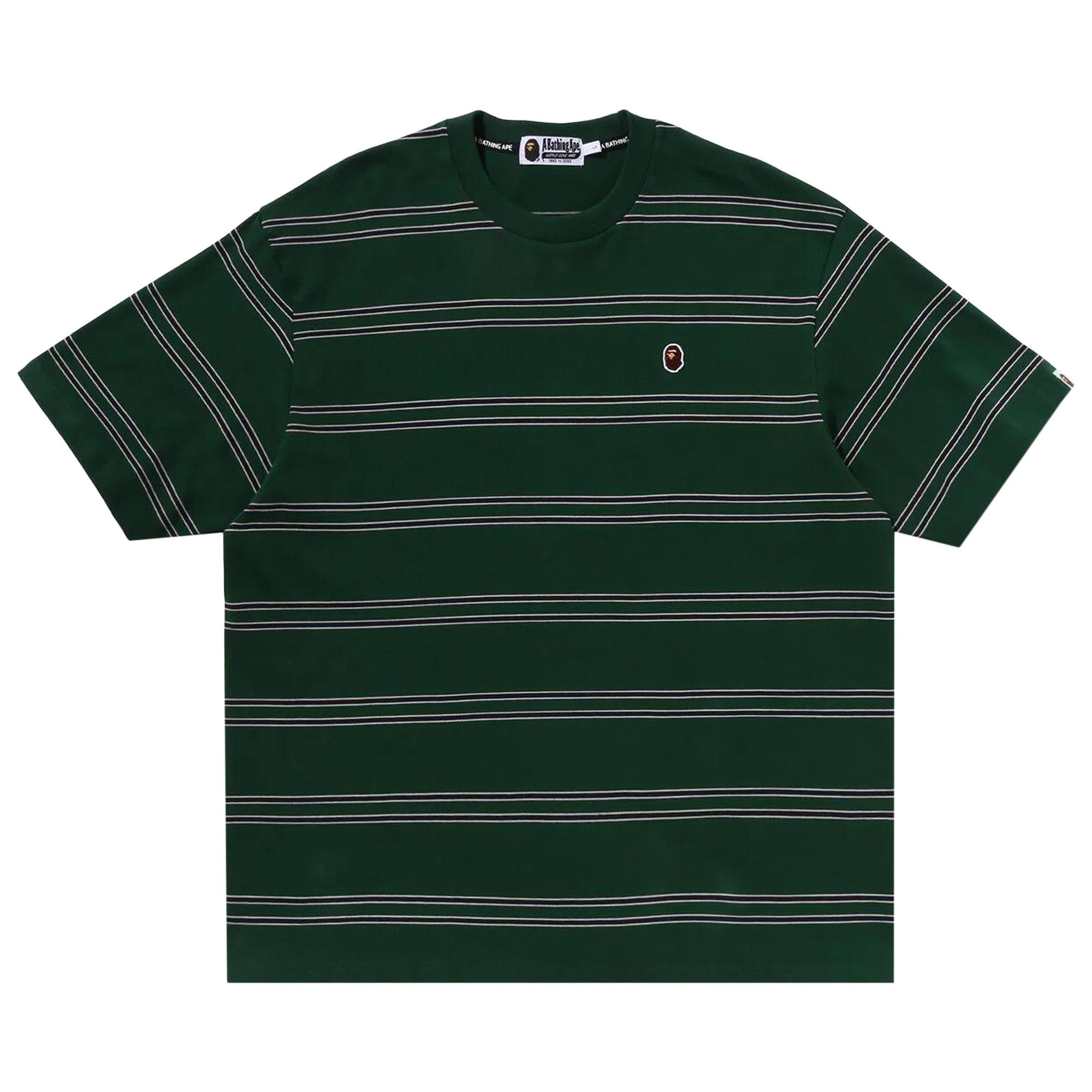 BAPE Ape Head One Point Hoop Relaxed Fit Tee 'Green' - 1