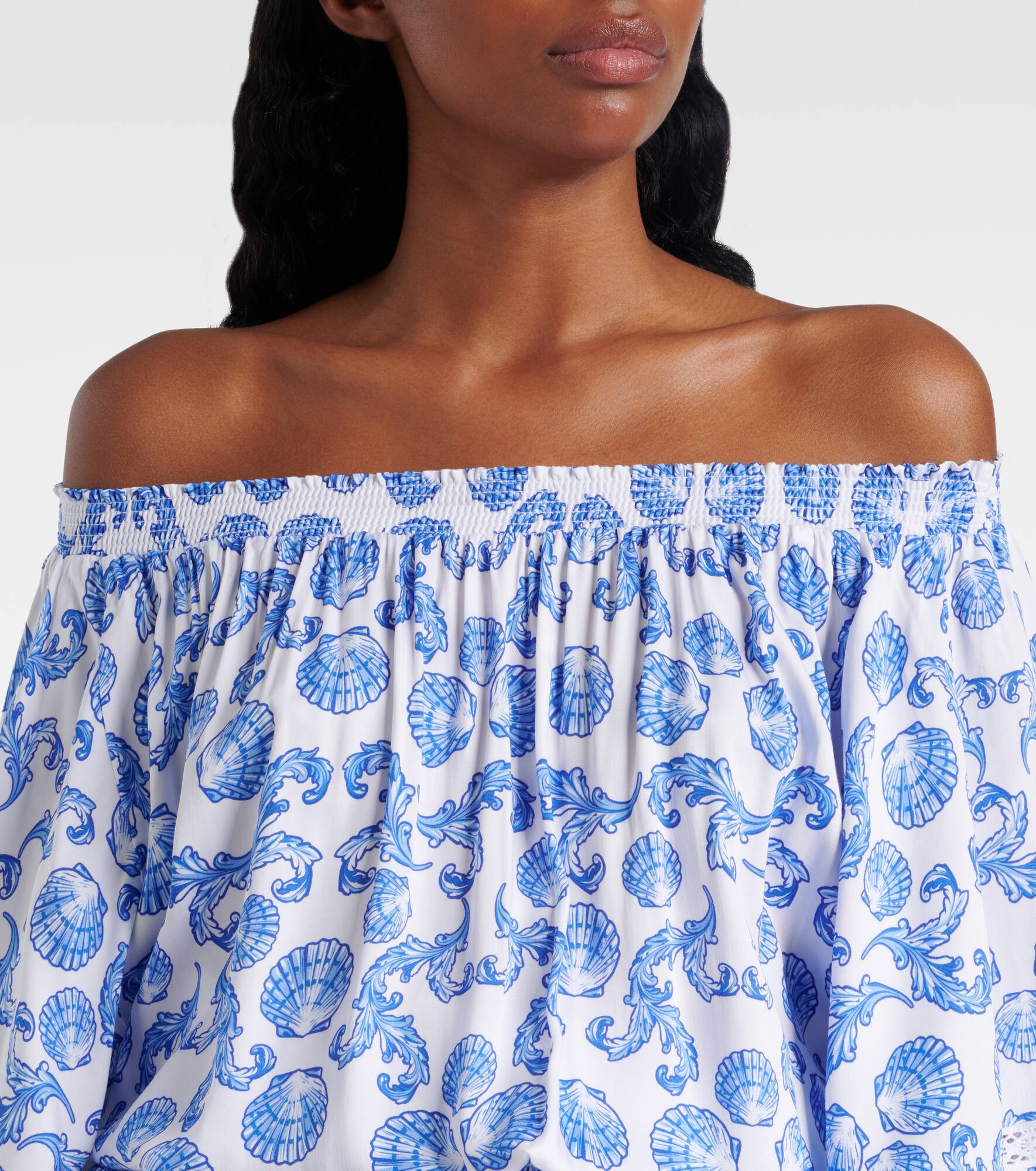 Micha printed tiered minidress - 4