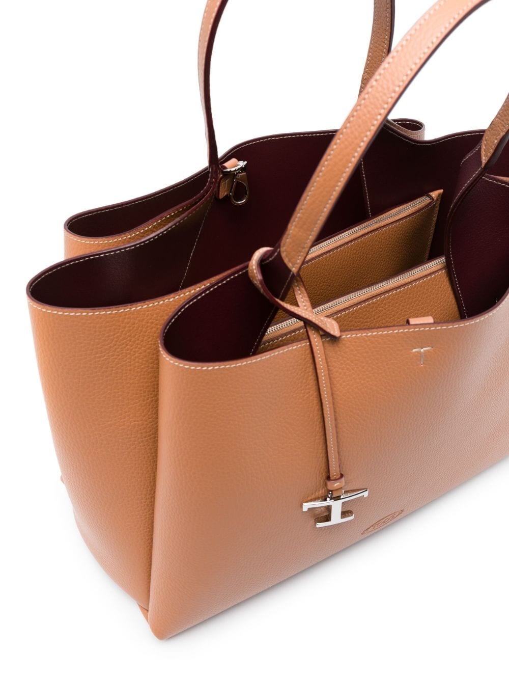 T Timeless leather tote bag - 6